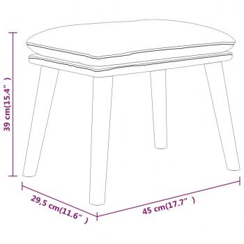 Fußhocker Grau 45x29,5x35 cm Kunstleder