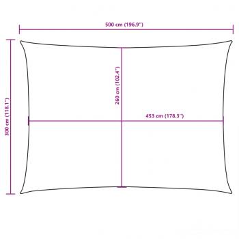 Sonnensegel Oxford-Gewebe Rechteckig 3x5 m Braun