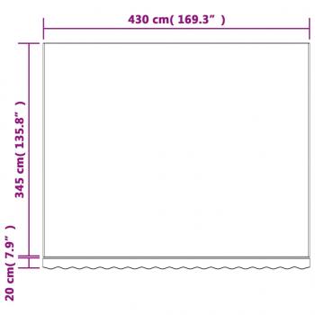 Markisenbespannung Mehrfarbig Gestreift 4,5x3,5 m