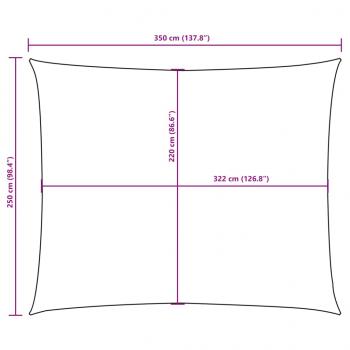 Sonnensegel Oxford-Gewebe Rechteckig 2,5x3,5 m Braun