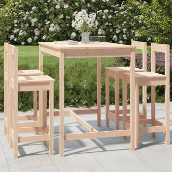 ARDEBO.de - 5-tlg. Gartenbar-Set Massivholz Kiefer