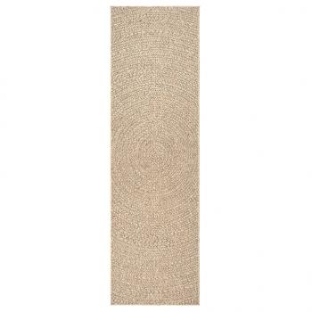 Teppich ZIZUR 80x250 cm Jute-Optik Indoor und Outdoor