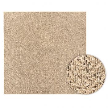 Teppich ZIZUR 120x120 cm Jute-Optik Indoor und Outdoor