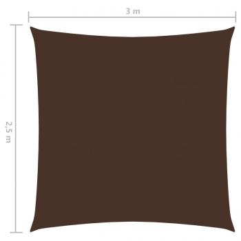 Sonnensegel Oxford-Gewebe Rechteckig 2,5x3 m Braun