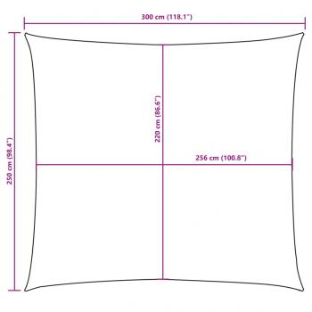 Sonnensegel Oxford-Gewebe Rechteckig 2,5x3 m Braun