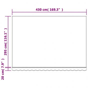 Markisenbespannung Mehrfarbig Gestreift 4,5x3 m