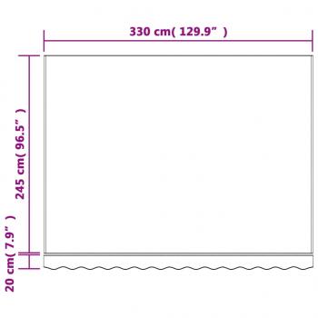 Markisenbespannung Mehrfarbig Gestreift 3,5x2,5 m