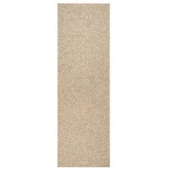 Teppich ZIZUR 80x200 cm Jute-Optik Indoor und Outdoor