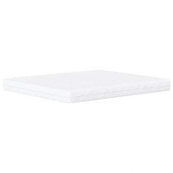 Bett mit Matratze Weiß 160x200 cm Kunstleder