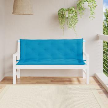 ARDEBO.de - Gartenbank-Auflagen 2 Stk. Hellblau 150x50x7 cm Oxford-Gewebe