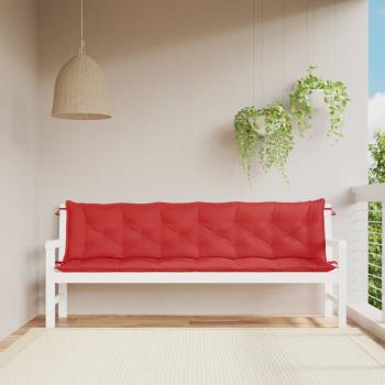 ARDEBO.de - Gartenbank-Auflagen 2 Stk. Rot 200x50x7 cm Oxford-Gewebe