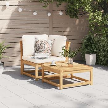 Garten-Ecksofa mit Kissen 73x73x65 cm Massivholz Akazie