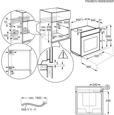 AEG BEB331010M EEK: A Einbaubackofen,  60 cm breit, 71l, SurroundCook, Kühlgebläse, Edelstahl mit Antifingerprint