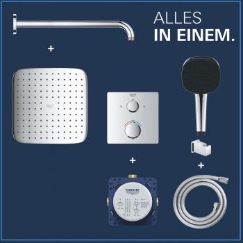 GROHE Precision Thermostat Duschsystem, Quickfix, Unterputz, mit Vitalio Comfort 250, chrom (34882000)