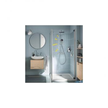 GROHE Vitalio Start System 250 Duschsystem, Quickfix, mit Thermostatbatterie, Wandmontage, chrom (26677001)