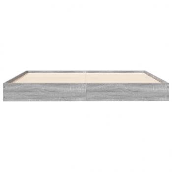 Bettgestell Grau Sonoma 150x200 cm Holzwerkstoff