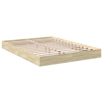 Bettgestell Sonoma-Eiche 135x190 cm Holzwerkstoff