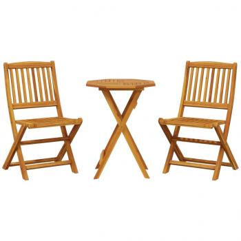 ARDEBO.de - 3-tlg. Bistro-Set Klappbar Massivholz Akazie