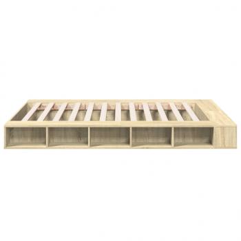 Bettgestell Sonoma-Eiche 150x200 cm Holzwerkstoff