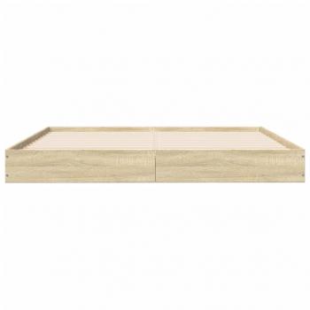 Bettgestell Sonoma-Eiche 150x200 cm Holzwerkstoff