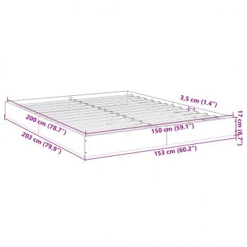 Bettgestell Sonoma-Eiche 150x200 cm Holzwerkstoff