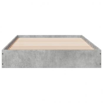 Bettgestell Betongrau 75x190 cm Holzwerkstoff