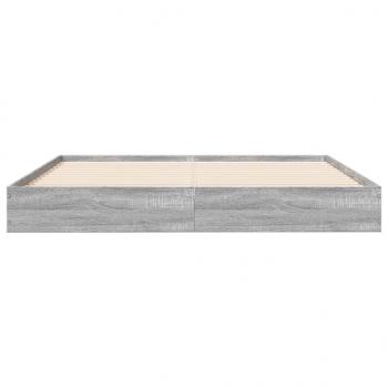 Bettgestell Grau Sonoma 140x190 cm Holzwerkstoff