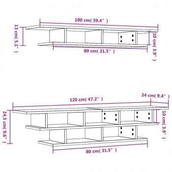 Wohnwand Braun Eichen-Optik Holzwerkstoff