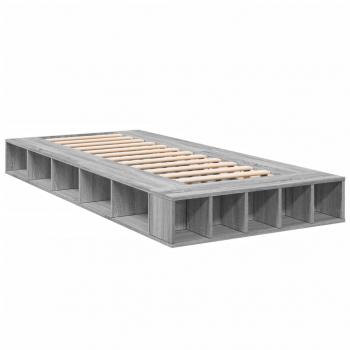 Bettgestell Grau Sonoma 100x200 cm Holzwerkstoff