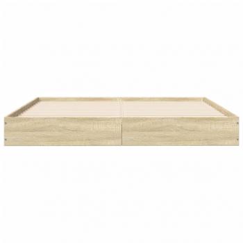 Bettgestell Sonoma-Eiche 120x190 cm Holzwerkstoff