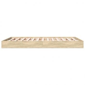 Bettgestell Sonoma-Eiche 120x190 cm Holzwerkstoff