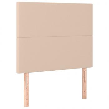 Boxspringbett mit Matratze Cappuccino-Braun 90x190cm Kunstleder