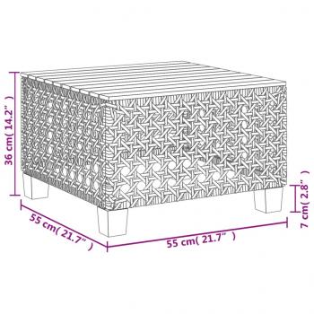 5-tlg. Garten-Sofagarnitur mit Kissen Schwarz Poly Rattan