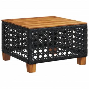 5-tlg. Garten-Sofagarnitur mit Kissen Schwarz Poly Rattan