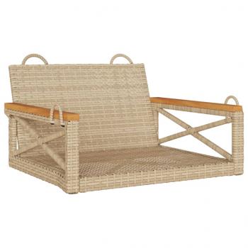 Hängesessel Beige 63x62x40 cm Poly Rattan