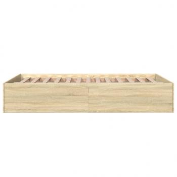 Bettgestell Sonoma-Eiche 135x190 cm Holzwerkstoff