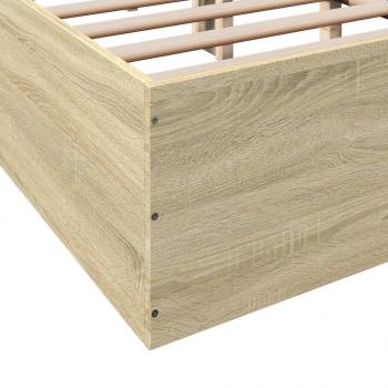 Bettgestell Sonoma-Eiche 135x190 cm Holzwerkstoff