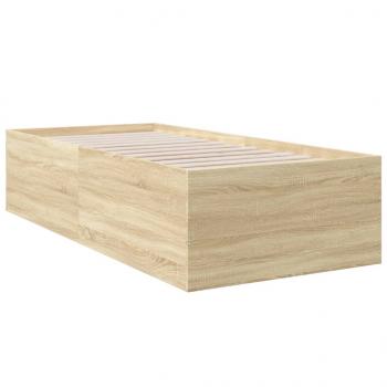 Bettgestell Sonoma-Eiche 100x200 cm Holzwerkstoff