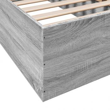 Bettgestell Grau Sonoma 100x200 cm Holzwerkstoff