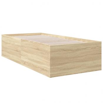 Bettgestell Sonoma-Eiche 75x190 cm Holzwerkstoff