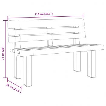 Gartenbank Grün 110x52x71 cm Polypropylen