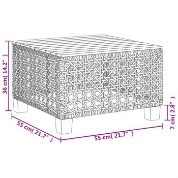 11-tlg. Garten-Sofagarnitur mit Kissen Schwarz Poly Rattan