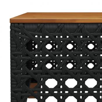 9-tlg. Garten-Sofagarnitur mit Kissen Schwarz Poly Rattan