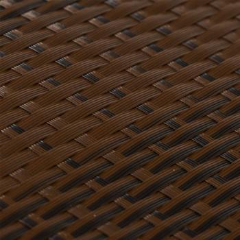 Balkon-Sichtschutz Braun und Schwarz 500x90 cm Poly Rattan