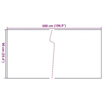 Balkon-Sichtschutz Braun und Schwarz 500x90 cm Poly Rattan