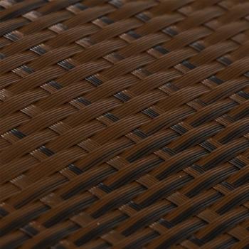 Balkon-Sichtschutz Braun und Schwarz 400x100 cm Poly Rattan