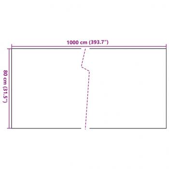 Balkon-Sichtschutz Braun und Schwarz 1000x80 cm Poly Rattan