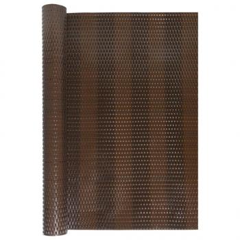 Balkon-Sichtschutz Braun und Schwarz 600x90 cm Poly Rattan