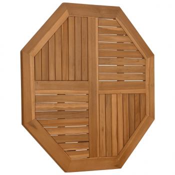 Tischplatte 90x90x2,5 cm Achteckig Massivholz Teak