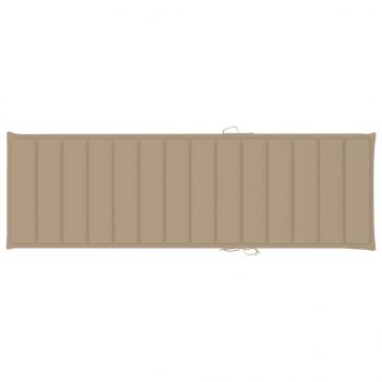 Sonnenliegen-Auflage Beige 200x60x3 cm Oxford-Gewebe